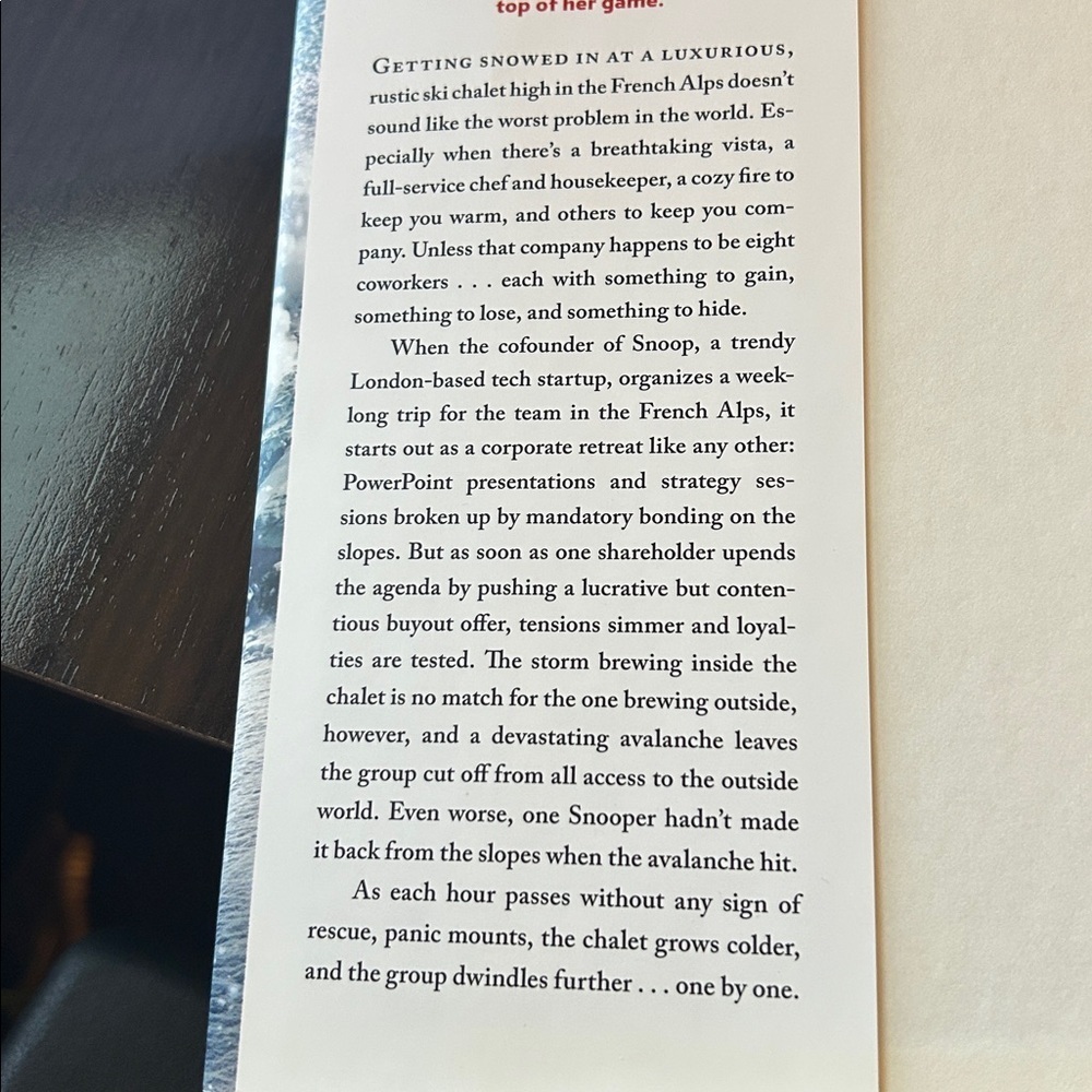 One by One by Ruth Ware Hardcover Book - Picture 3 of 8